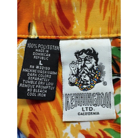 Kennington Royal Hawaiian Hula Girl Surfer Boy Men's L‎ Aloha Camp Rayon Spooner - Picture 3 of 10